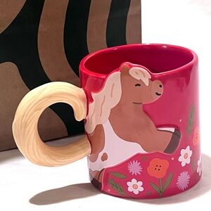 Starbucks Lunar New Year of the Horse Ceramic Mug 12oz Red/Multi